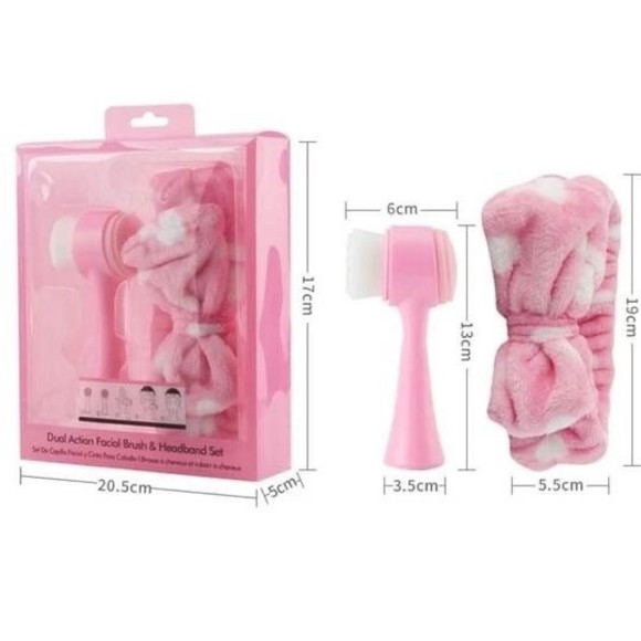 skin cleansing brush with plush headband - Picture 4 of 5